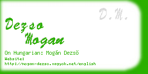 dezso mogan business card